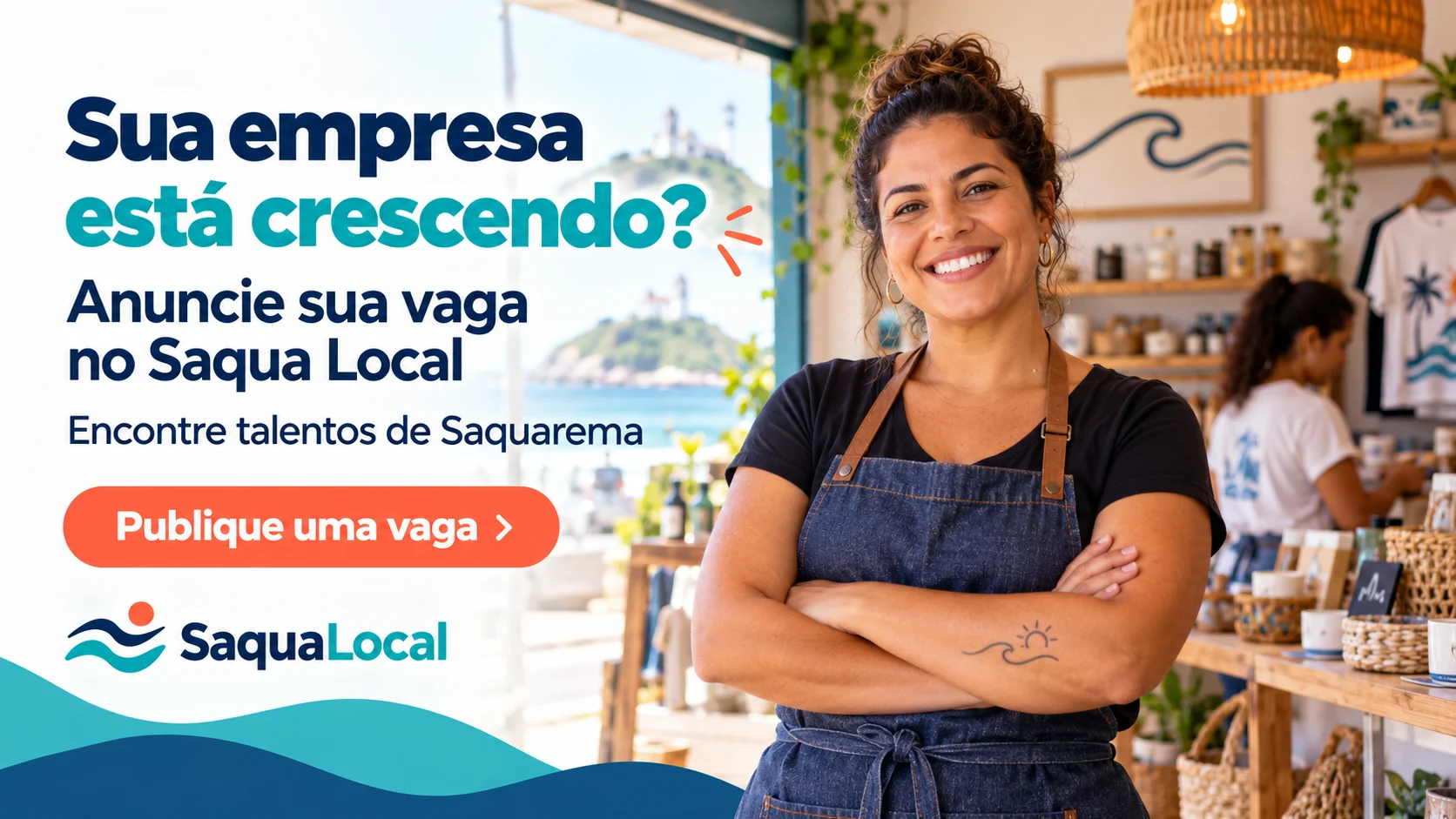 Sua empresa está crescendo? Anuncie sua vaga no Saqua Local. Encontre talentos de Saquarema. Publique uma vaga.